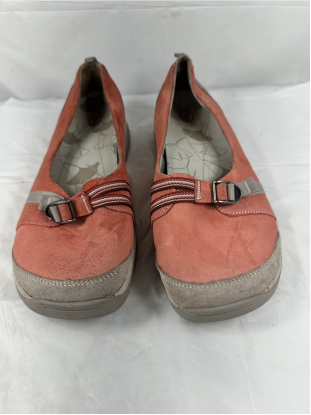 Chaco Clara burnt Seinna Shoe 10.5 Mary Jane Leather Peach Salmon Suede